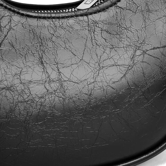 Women's Diagonal Zipper Leather Shoulder Bag - Picture 2 of 5